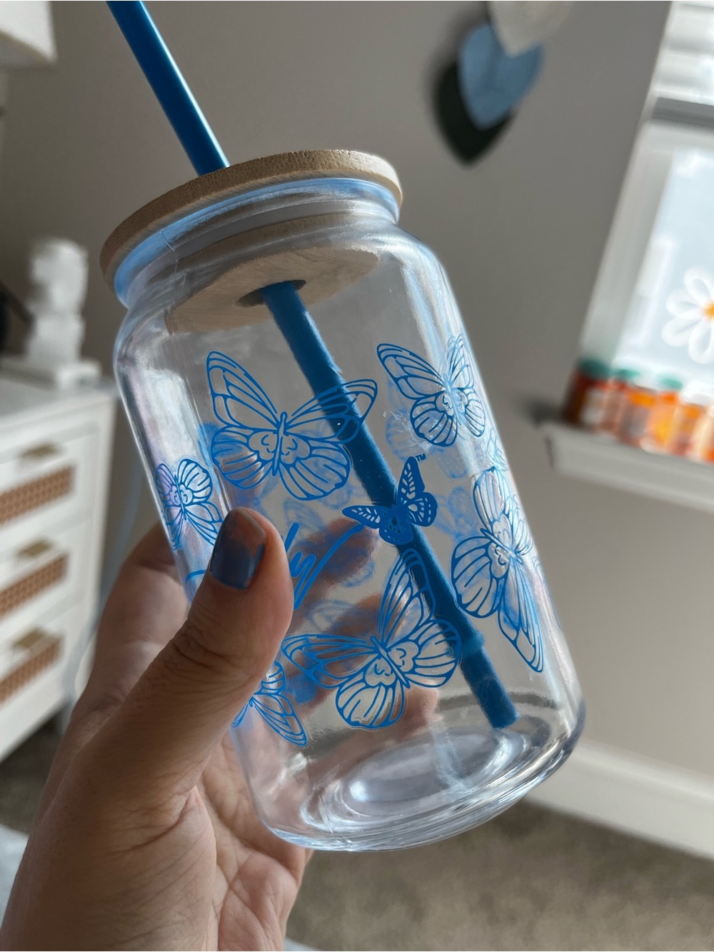 Brand new official Dolly Parton Butterfly Glass drinkware- Home Dining